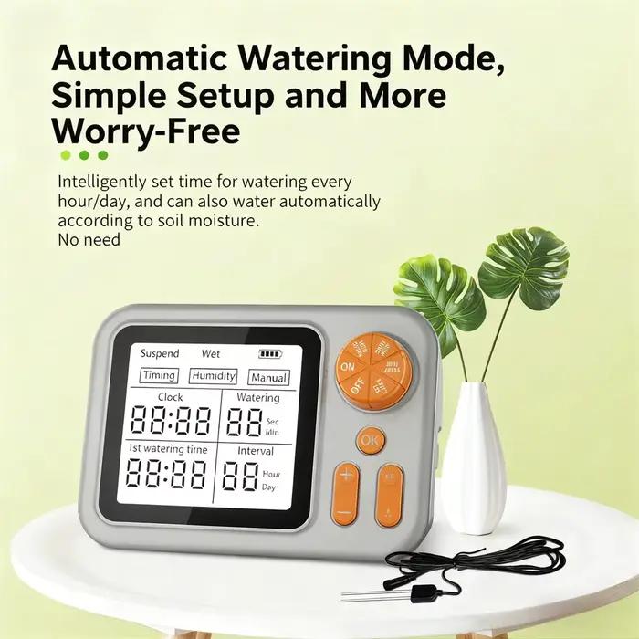 Système d'arrosage automatique pour plantes d'intérieur kit irrigation goutte à goutte minuterie détection humidité robuste pour 15 pots occasions spéciales voyage
