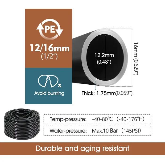 Tuyau d'irrigation goutte-à-goutte pour jardin