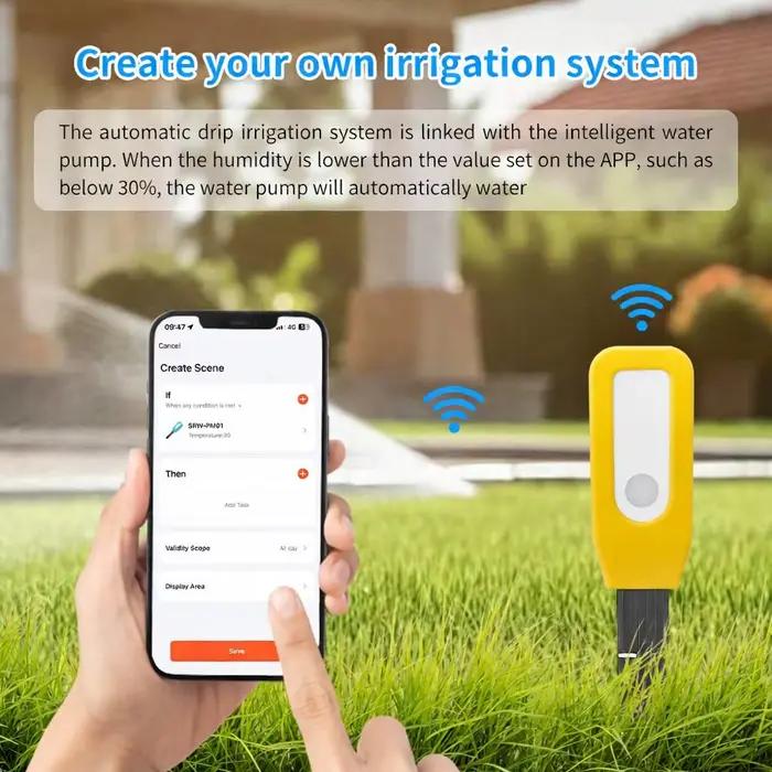 Capteur de température et d'humidité du sol WiFi Tuya pour surveillance en temps réel système de maison intelligente batterie alimentée occasionnels cadeaux pour jardiniers