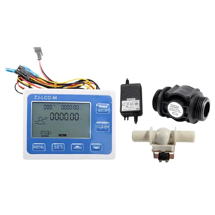 Contrôleur de dosage LCD ZJ-LCD-M pour tube 1 pouce débitmètre 0.1-9999 litres gallons industrie pétrole chimie agroalimentaire affichage numérique