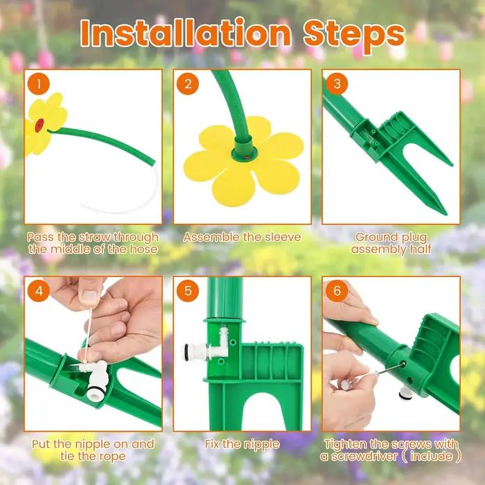 Arroseur rotatif Crazy Daisy 360° arroseur de jardin dansant en forme de fleur arroseur de pelouse réglable décoration de jardin occassions spéciales jardin familial cadeau anniversaire
