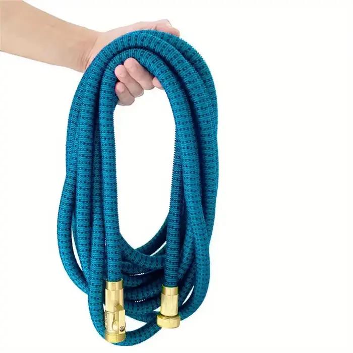 Tuyau d'arrosage extensible avec robinet d'arrêt