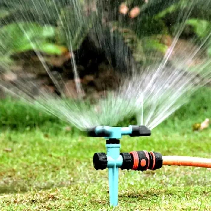 Système d'irrigation professionnel 360 degrés arroseur de jardin avec pulvérisation réglable économie d'eau base en plastique robuste pour pelouses et plantes