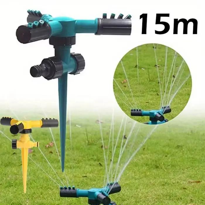 Arroseur automatique de jardin rotatif 360° en ABS durable pour irrigation de pelouse, cour et légumes occassions spéciales