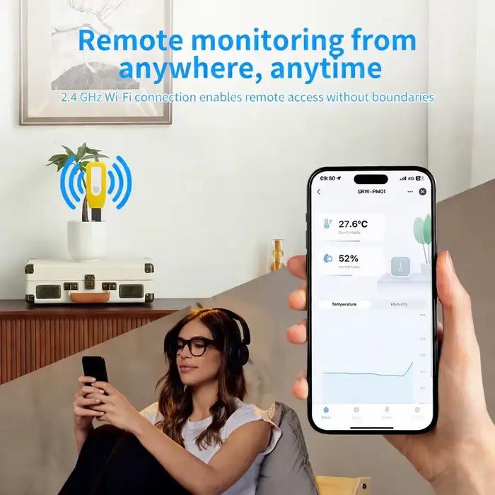 Capteur de température et d'humidité du sol WiFi Tuya pour jardin et plantes, système de maison intelligente, surveillance en temps réel, plateforme de maison intelligente compatible, installation facile, gestion efficace des plantes