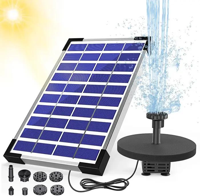 Pompe à eau solaire AISITIN avec 18 buses pour jardin, bain d'oiseaux et décoration d'eau naturelle occasions spéciales