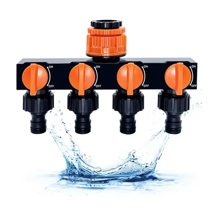Distributeur de tuyau d'arrosage 4 voies