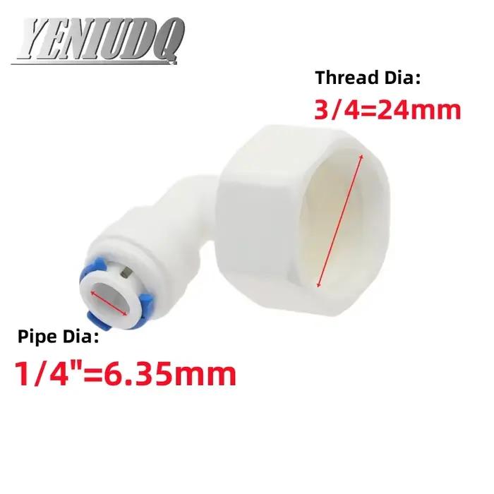 Accessoire d'aquarium coude 90 degrés RO femelle adaptable pour irrigation système d'eau tuyau diamètre 6mm 9.53mm occasions spéciales jardin horticole