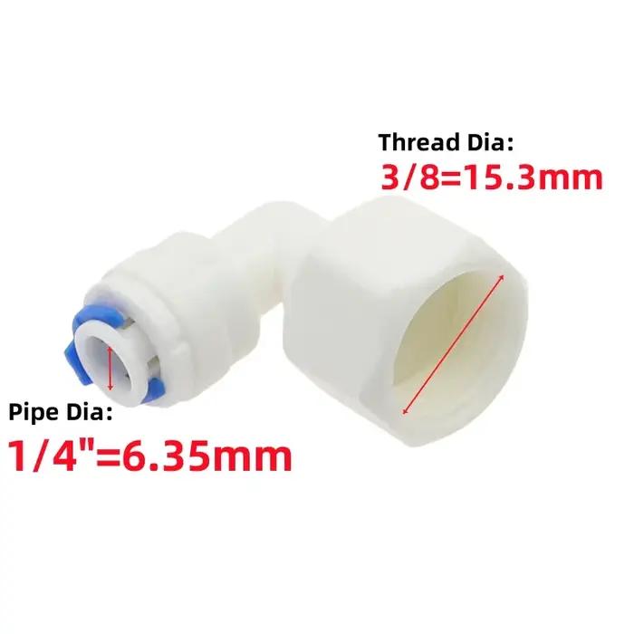 Accessoire d'aquarium coude 90 degrés RO femelle adaptable pour irrigation système d'eau tuyau diamètre 6mm 9.53mm occasions spéciales jardin horticole
