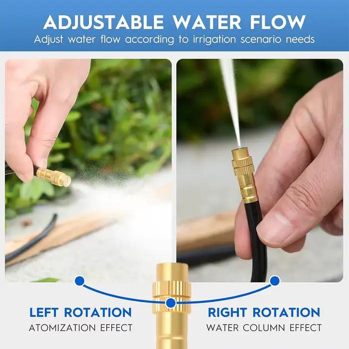 30-5m 1/4" 4/6mm Système de refroidissement par brumisation 360 ° Pulvérisateur atomiseur à buse réglable à courbure