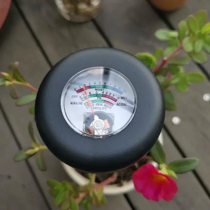 Test de sol multifonction pour jardiniers certifié CE pour évaluer la fertilité du sol, l'humidité et la valeur pH occasions spéciales jardinage durable
