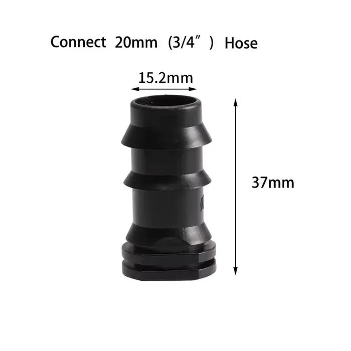 10 pièces tuyau d'arrosage 16mm 20mm 25mm bouchon extrémité tuyau joint d'eau en plastique tuyau fer