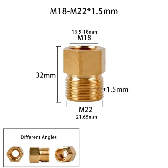 Connecteur de filetage en laiton 3/8 "1/2" M14 M18 M22