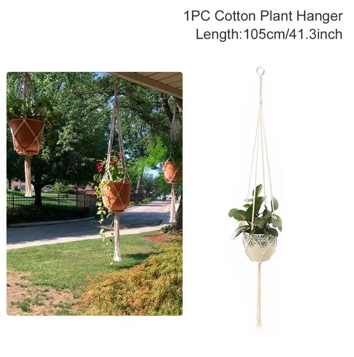 Paniers de suspension en macramé fait à la main support pots de fleurs panier de jardin balcon décoration fibre végétale variété de couleurs occasions spéciales