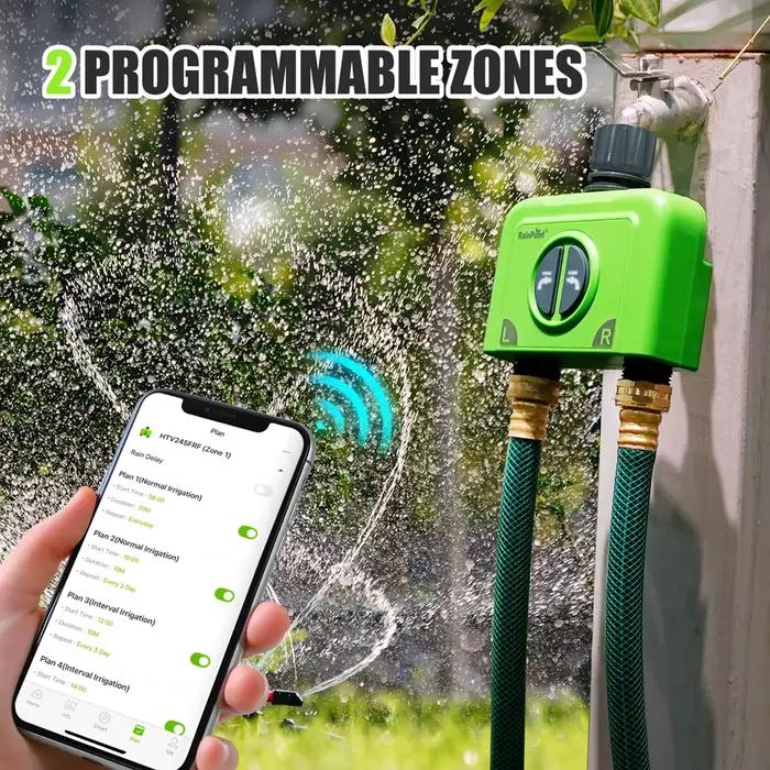 WiFi Water Timer 2 Zone Smart Sprinkler Controller Automatic Drip Irrigation Garden Hose Watering
