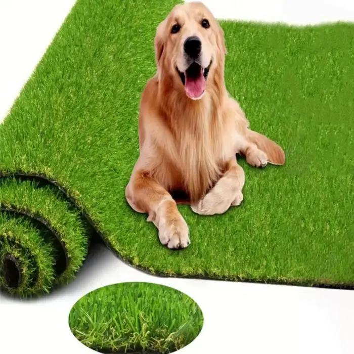Rouleau de gazon artificiel réaliste de 100 cm, gazon synthétique durable, adapté aux animaux domest