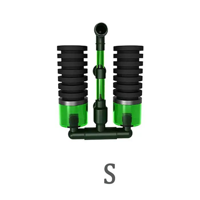 Pompe à Air QS-100A QS-200A Submersible pour eau douce/salée, éponges à Double tête, filtres en épon