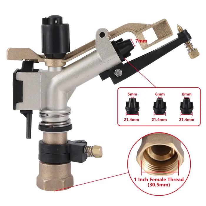 Pistolet d'arrosage à grande portée de filetage femelle 1 pouce pour agriculture jardinage irrigation herbe occaions spéciales