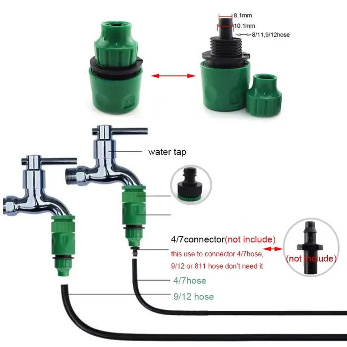 Connecteur rapide d'eau, raccords de tuyau d'arrosage, outil de connexion, adaptateur de Type mamelo
