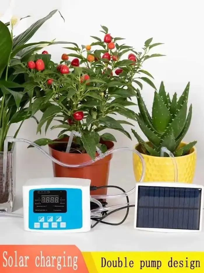 Kit d'irrigation goutte-à-goutte automatique à énergie solaire