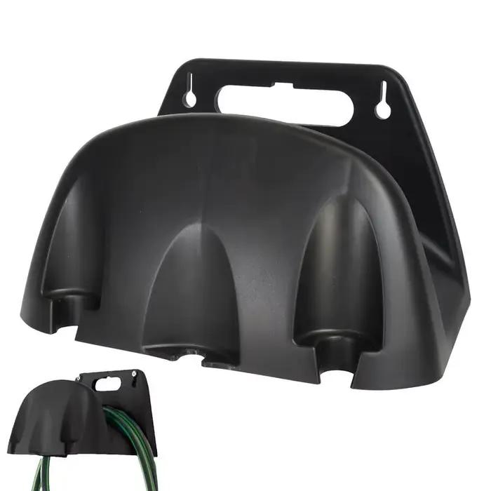 Support de tuyau d'arrosage murale en métal réglable pour stockage de tuyau d'eau, organisation du jardin et terrasse, idéal pour les amoureux de l'extérieur et les passionnés de jardinage