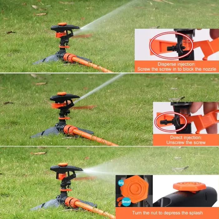 Arroseurs automatiques de jardin pour pelouse 360° ° Système d'irrigation rotatif avec buse