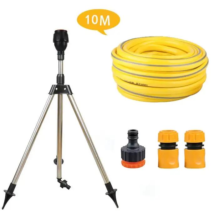 Arroseur rotatif automatique à 360 degrés, trépied en acier inoxydable, support d'irrigation portable, pulvérisateur de jardin pour arrosage de pelouse et nettoyage de jardin occasions spéciales