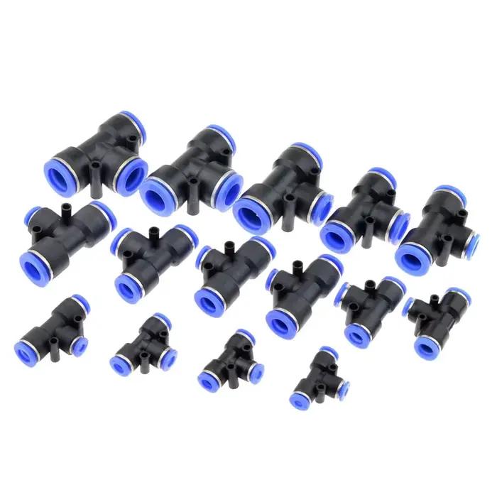 Raccords de tuyau pneumatiques WYWBEY en plastique pour irrigation et contrôle du débit avec plusieurs tailles et couleurs disponibles pour personnaliser votre système d'arrosage