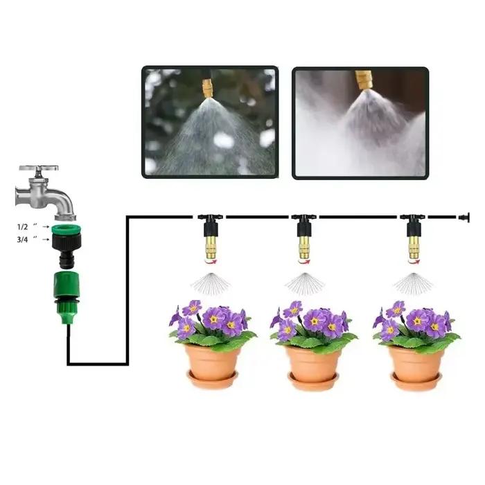 Kit de micro-asperseurs atomisants pour jardin avec système de brumisation refroidissante et design coloré pour arrosage efficace et durable