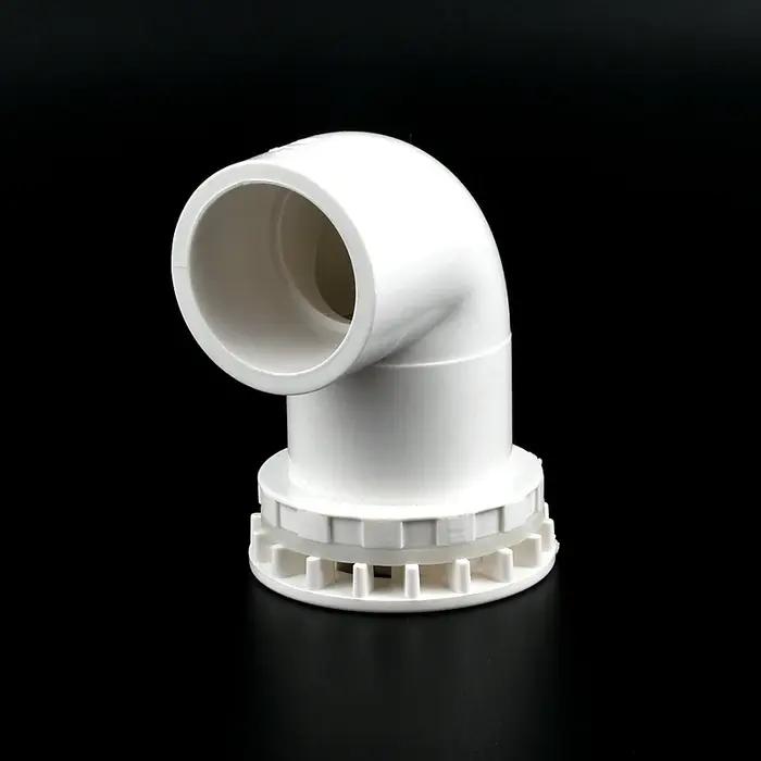 Pièces de Tube d'alimentation en PVC blanc pour Joints de Vidange d'Aquarium Connecteurs de Drainage à Coude Occasions Spéciales de Jardinage