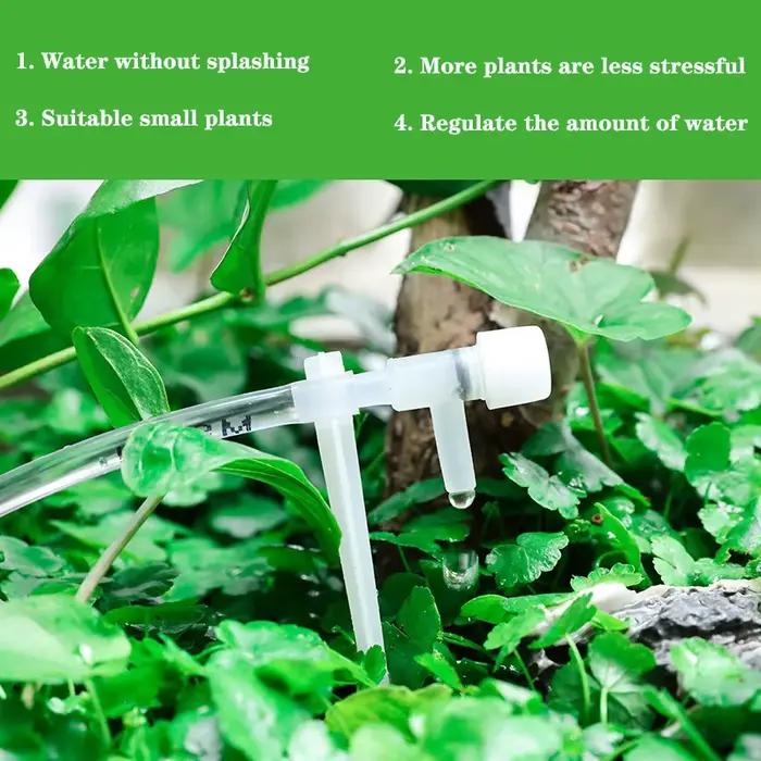 Kit d'irrigation goutte-à-goutte pour jardin avec valve de régulation, économie d'eau, micro irrigation, plante en pot, tuyau 4/7mm, jardinage durable