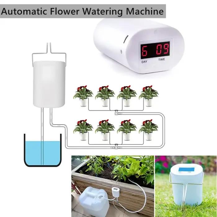 Kit d'arrosage automatique intelligent pour jardin avec 2-16 têtes d'arrosage en plastique pour entretien facile et économie de temps occasions spéciales