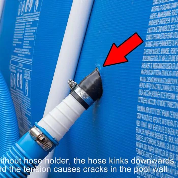Support en Fiosphate pour Tuyau de Piscine avec Attaches et Clips
