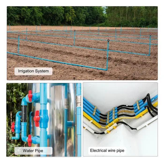 Tuyau rond rigide en PVC gris clair