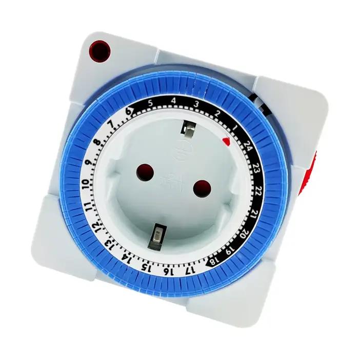 Interrupteur minuterie programmable 24 heures UE mécanique robuste pour contrôle automatique des appareils électriques occasions quotidiennes