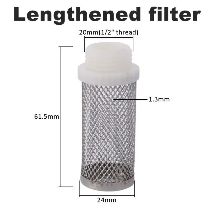 6-19mm Lengthened Stainless Steel Mesh Filter Garden Irrigation Pump Protection Hose Filter Water Cl