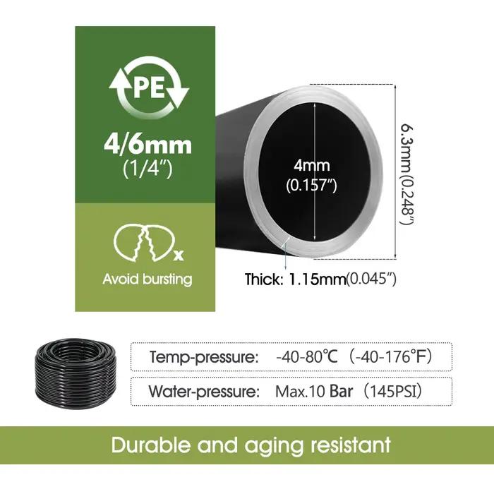 Tuyau d'irrigation goutte-à-goutte pour plantes de jardin