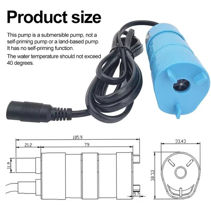 Pompe Submersible DC12V 600L/H