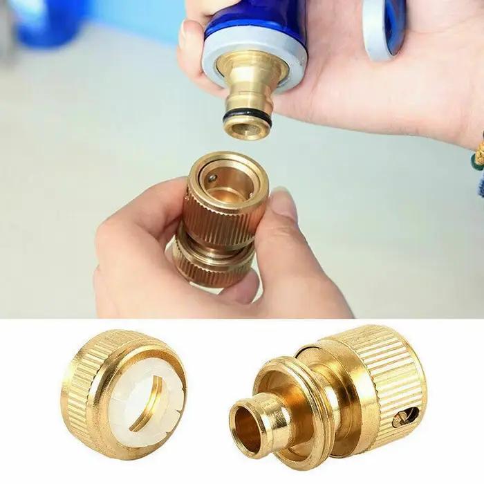 Adapteur de tuyau recouvert de laiton connecteur pivotant connexion rapide jardin irrigation lavage voiture occasions spéciales