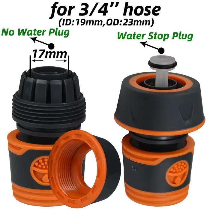 KESLA 2 pièces 1/2 "3/4" adaptateur de tuyau d'arrosage 16mm connecteur rapide bouchon d'arrêt coupleur Joint prolongateur de réparation de Tube d'irrigation d'eau