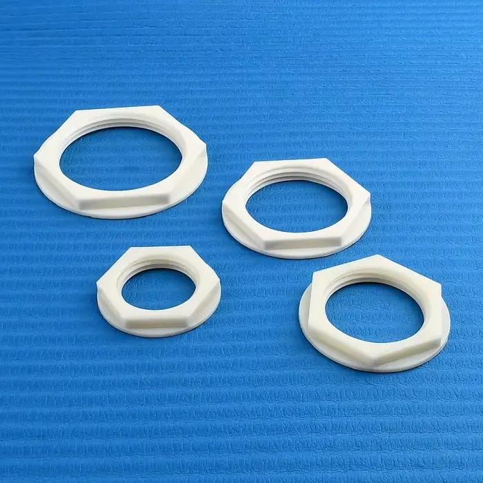 Écrou de fixation hexagonal en plastique et Nylon blanc, filetage femelle 1/2 ~ 2 pouces, Micro Irri