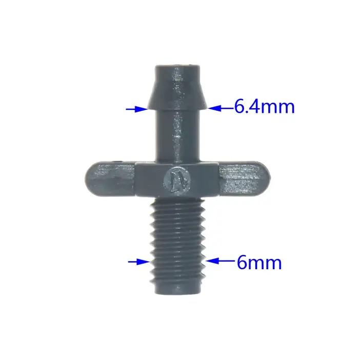 Connecteur d'eau de jardin, 50 pièces, 1/4 ''1/8'' 6mm, bouchon d'extrémité coudée, barbe droite pou
