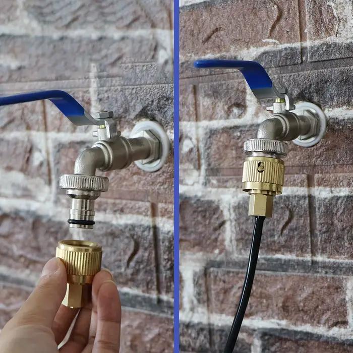 Adaptateur de Tuyau d'Arrosage de Jardin en Laiton, Connecteur Rapide, Raccord d'Irrigation, Rallong