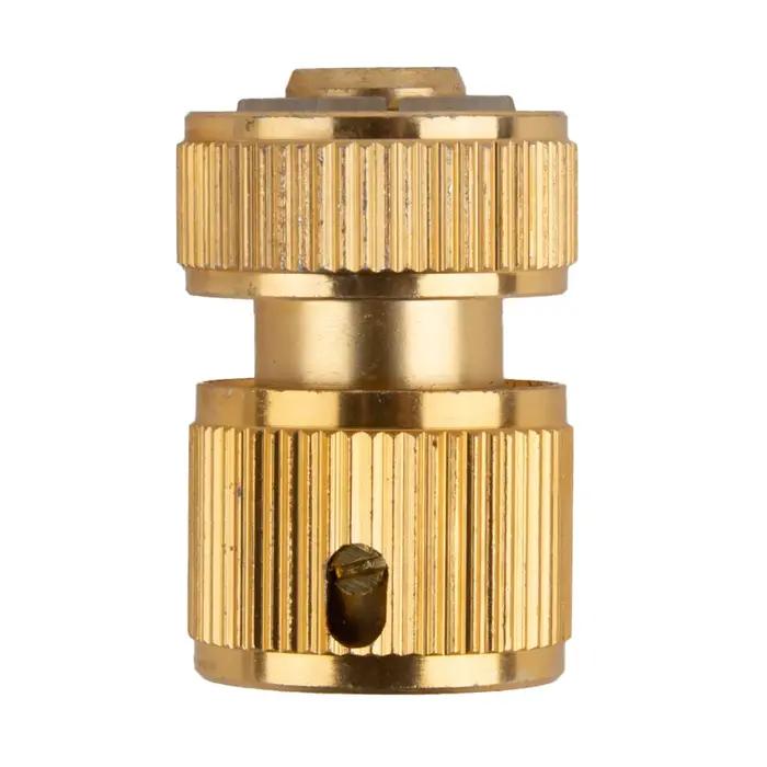 Connecteur de tuyau d'arrosage 1/2" pour jardin, adaptateur de robinet, plaqué cuivre, facile à installer, résistant à la corrosion, pour arrosage et lavage de voiture occasions spéciales