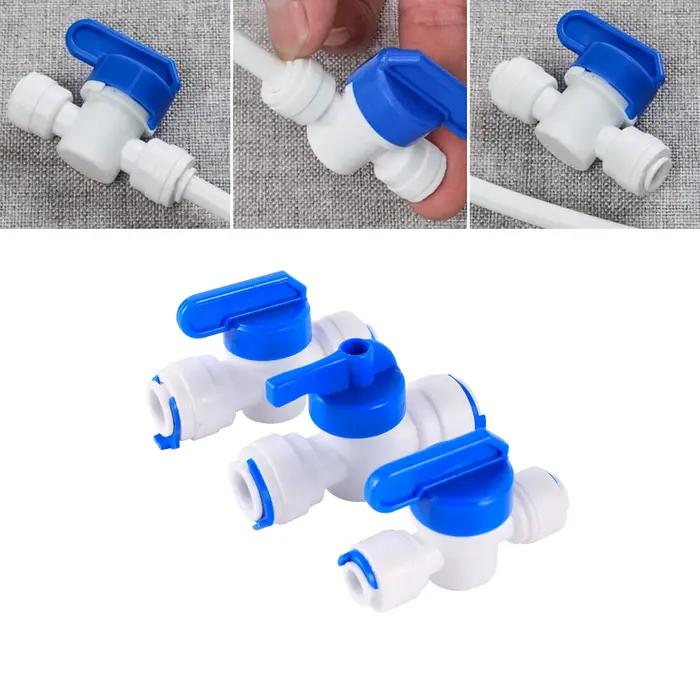 RO eau droite 1/4 "3/8" OD tuyau 1/4 "BSP 1/2 "filetage mâle raccords à connexion rapide robinet à t