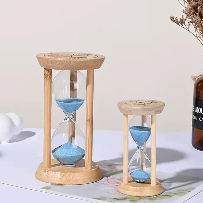 Minuterie sablier en bois pour cuisine, bureau, salon, jouets éducatifs pour enfants, cadeau d'anniversaire, design unique et pratique