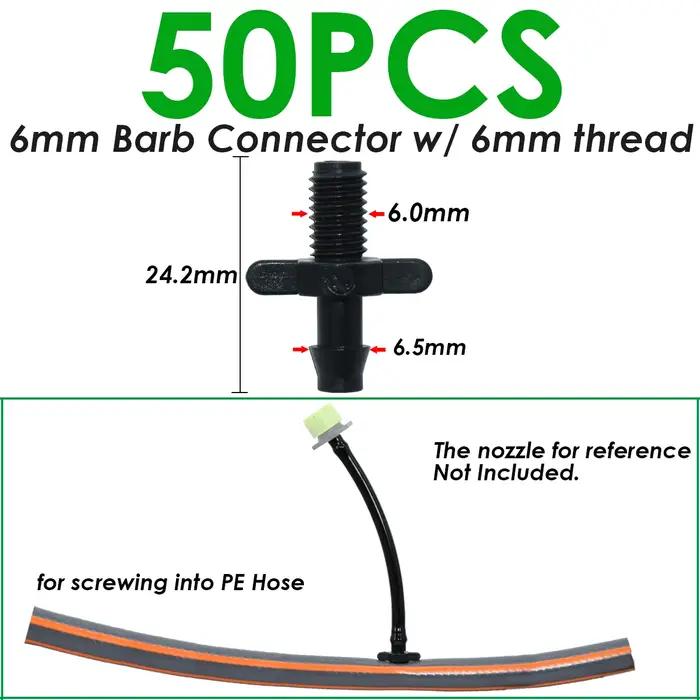 Connecteurs d'eau de jardin SPRYCLE en T pour tuyau en PVC de 1/4 pouce 4/7 mm en plastique pour irrigation et arrosage en serre et jardin occasions spéciales