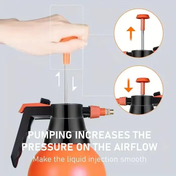 1 ensemble, pulvérisateur d'eau à pression manuelle-arrosoir de jardin 2L avec tête réglable pour plantes et fleurs en pot-pompe à Air comprimé