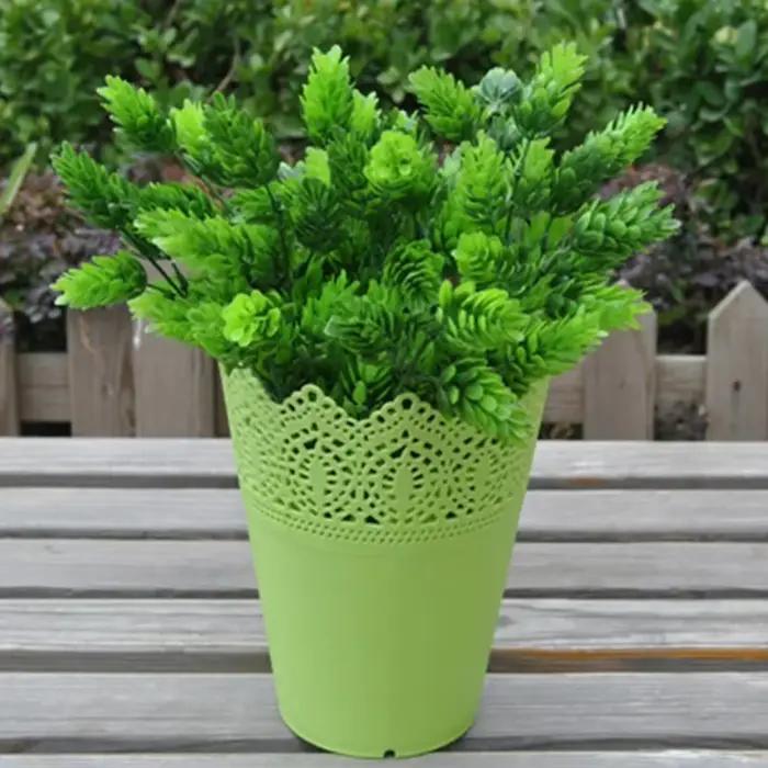 Pots de fleurs en résine plastique 7x11x14cm, succulentes en pot, petite couronne, Vase en dentelle