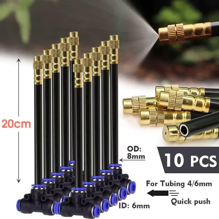 30-5m 1/4" 4/6mm Système de refroidissement par brumisation 360 ° Pulvérisateur atomiseur à buse r